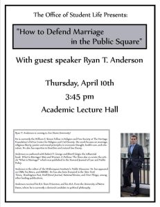 ryan anderson at Ave Maria