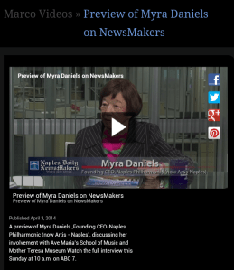 Myra Daniels talks Ave Maria